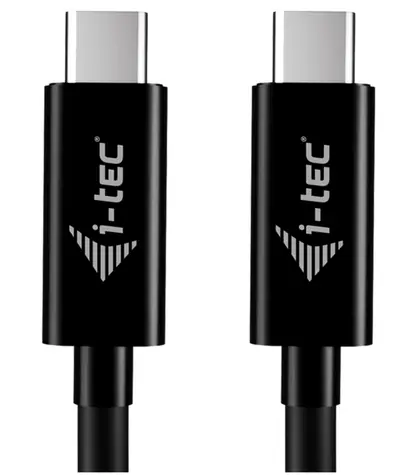 Kabel i-TEC USB-C do USB-C czarny / Kabel do transmisji danych i ładowania / USB 2.0 / 1,8 m / PD 3.0