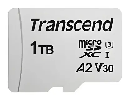 Transcend 300S-A microSDXC 1TB / Karta pamięci / Klasa 10 / UHS-I / U3 / V30 / A2