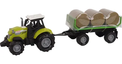 Ciągnik SPARKYS z przyczepą na siano Usługi rolnicze / Z dźwiękiem i światłem / Swobodnie jeżdżący / 25 cm / od 3 lat