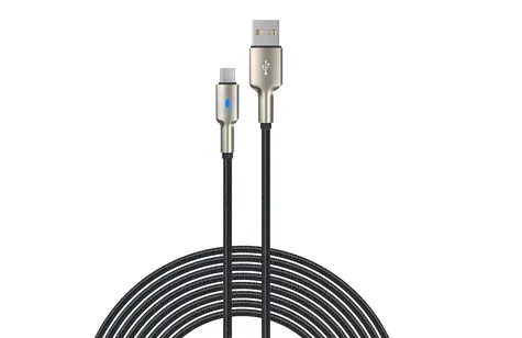 Devia Mars czarny / Kabel / USB-A - USB-C / Pleciony / 1,5 m