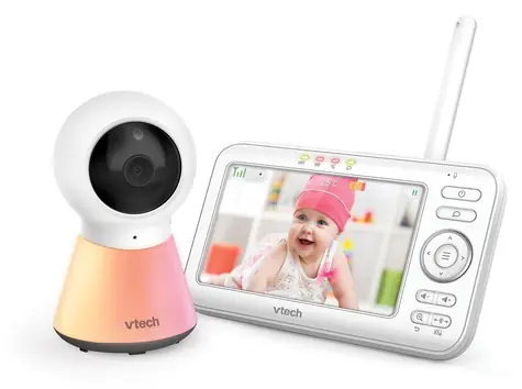 VTech VM5254 / Elektroniczna niania / Wyświetlacz 5" / Adaptacyjna lampka nocna / Zasięg 300 m