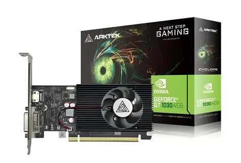 ARKTEK GeForce GT 1030 4GB / Karta graficzna / 1379 MHz / 4GB DDR4 / 64-bit / PCIe 3.0 / HDMI + DVI