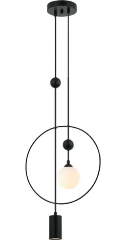 Italux Trosti PND-428892-BK czarna / Lampa wisząca / okrągła / do salonu