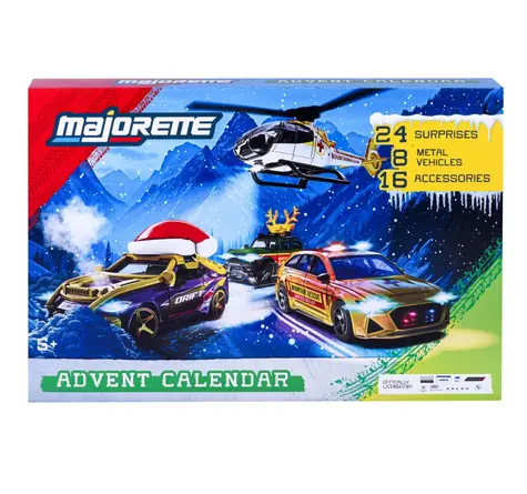 Kalendarz adwentowy MAJORETTE Ratownictwo Górskie / 24 elementy / 8 metalowych samochodzików / 7,5 cm / od 3 lat