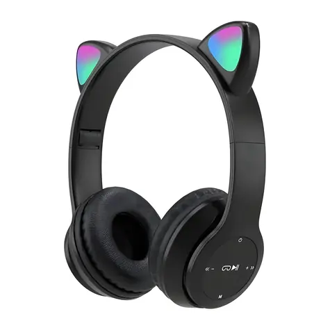 Cat MZ47 czarny / Słuchawki / Bluetooth / Mikrofon / Gniazdo 3,5 mm