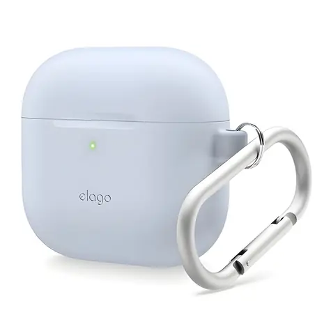 Etui silikonowe Elago Airpods 4/5 w kolorze jasnoniebieskim / Etui / Silikon / Z pętelką do zawieszania