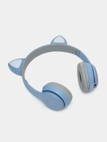 X-SITE CAT MZ47 niebiesko-szary / Słuchawki / Bluetooth / Mikrofon / Konstrukcja składana