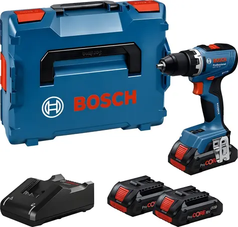 BOSCH GSR 18V-65 / Wiertarko-wkrętarka akumulatorowa / 18 V / 3 x 4,0 Ah