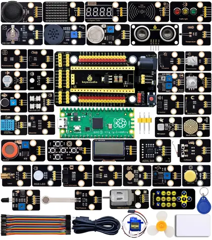 Zestaw czujników KEYESTUDIO 42w1 do Raspberry Pi Pico / Zestaw elektroniczny / 42 czujniki i moduły