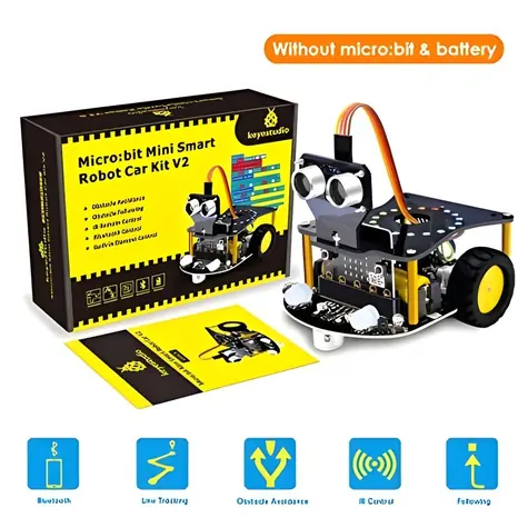 KEYESTUDIO Samochód robotyczny KS0426 (bez micro:bit) / Zestaw / Arduino / Bluetooth / Pilot na podczerwień