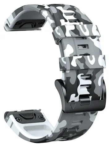 Pasek X-SITE do Garmin Forerunner 735XT / 26 mm / czarno-biały kamuflaż