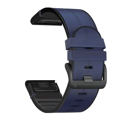 Pasek X-SITE do Garmin QuickFit / silikon / skóra / 26 mm / niebieski