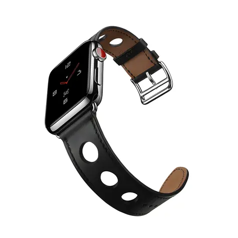 Pasek skórzany X-SITE do Apple Watch 42/44/45/49 mm czarny / Pasek / Apple Watch / Skóra