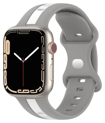 Pasek silikonowy X-SITE do Apple Watch 38/40/41 mm szaro-biały / Pasek / Silikon