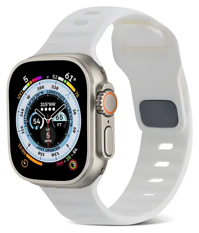 Pasek sportowy silikonowy X-SITE 42/44/45/49 mm biały / Pasek do Apple Watch / Silikonowy