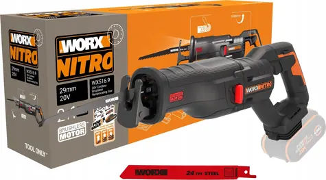 WORX WX516.9 / Piła szablasta akumulatorowa / 20 V