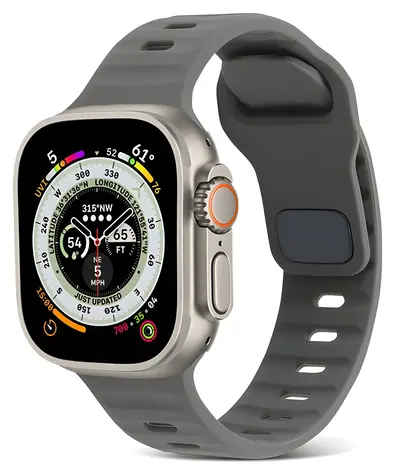 Pasek sportowy silikonowy X-SITE 42/44/45/49 mm szary / Pasek do Apple Watch / Silikonowy