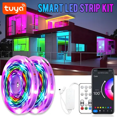 Taśma LED X-SITE RGBIC SMART Tuya 10 m / Taśma LED / SMD5050 / IP65 / WiFi / pilot zdalnego sterowania