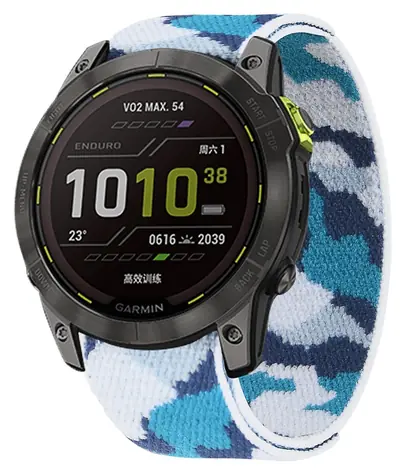 Pasek X-SITE do Garmin QuickFit 22 mm niebieski kamuflaż / Pasek / Nylon / 22 mm