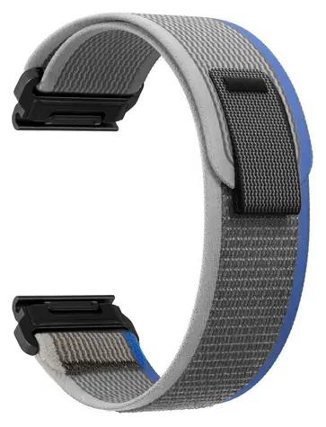Pasek X-SITE do Garmin QuickFit 22 mm szary, niebieski pasek / Pasek / Nylon / 22 mm