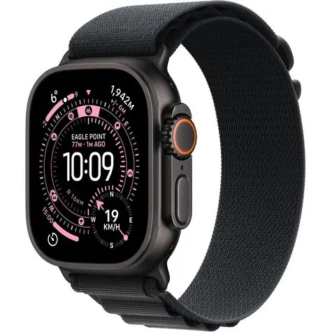 Apple Watch Ultra 3 (2025) GPS+Cellular 49 mm, obudowa z czarnego tytanu - czarny Alpine Traction (S) / 130-160 mm 