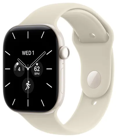 Apple Watch Series 12 GPS+Cellular 42 mm Perłowa biała obudowa ceramiczna - pasek sportowy Sand S/M / 130-180 mm