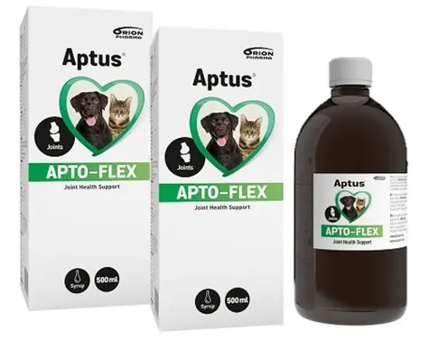 Syrop Aptus Apto-Flex 2 x 500 ml / Odżywka na stawy dla psów i kotów / Data ważności 05/28
