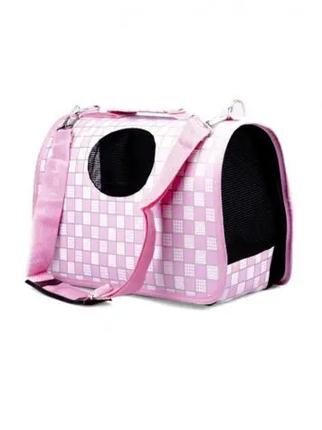 animALL Torba Różowe kwadraty S 34x18x24 cm