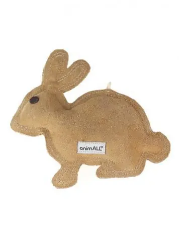 animALL Zabawka Królik skóra naturalna 20x20 cm