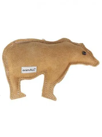 animALL Miś zabawka skóra naturalna 23x16 cm