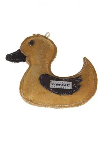 animALL Zabawka Kaczka skóra naturalna 16,5x16,5 cm