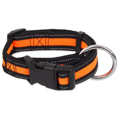 Obroża z neoprenu Dog Fantasy S pomarańczowa 2x27-37cm