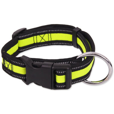 Obroża z neoprenu Dog Fantasy S limonkowa 2x27-37cm