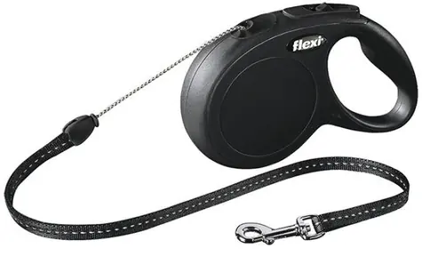 Lina Flexi Classic S 8m czarna / Smycz 