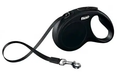 Pasek Flexi Classic L 8m czarny / Smycz 