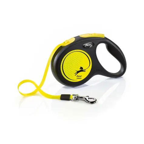 Taśma Flexi Neon M 5m czarno-żółta / Smycz 