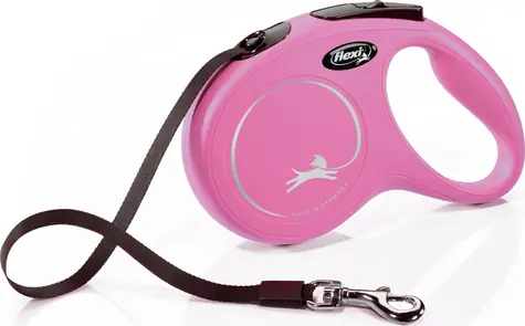 Pasek Flexi Classic M 5m różowy / Smycz 