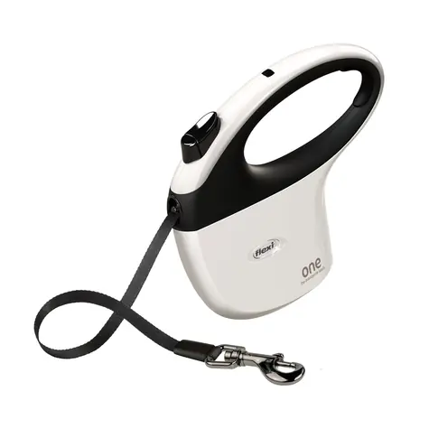 Pasek Flexi One M 5m biało-czarny / Smycz 
