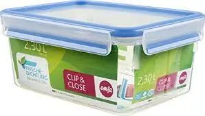 Emsa Clip & Close 2,3 l niebieski / Pojemnik na żywność / BEZ BPA