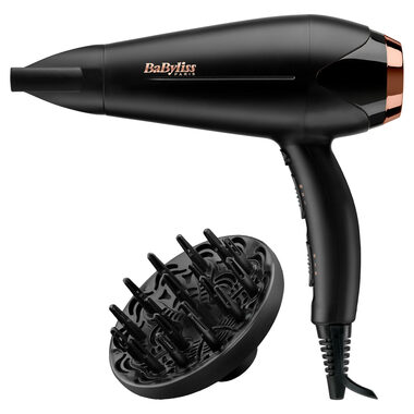 Babyliss D570DE czarny / Suszarka do włosów / 2200 W / prędkość powietrza 90 kmh / 2 prędkości i 3 temperatury 