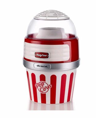 Ariete 2957-00 Party Time czerwony / Duży ekspres do popcornu / 1100 W / 60 g w 2 min.