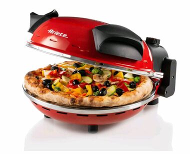 Ariete 909 czerwony / Piec do pizzy / 1200 W / średnica 33cm / max 400°
