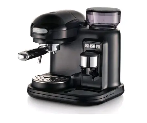 Ariete 1318 Moderna Espresso czarny / Ekspres dźwigniowy do kawy / 1080 W / 0,7 l / 15 barów / młynek