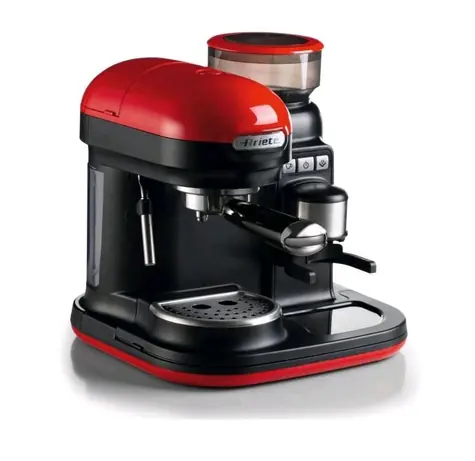 Ariete 1318 Moderna Espresso czerwony / Ekspres dźwigniowy / 1080 W / 0,7 l / 15 bar / młynek
