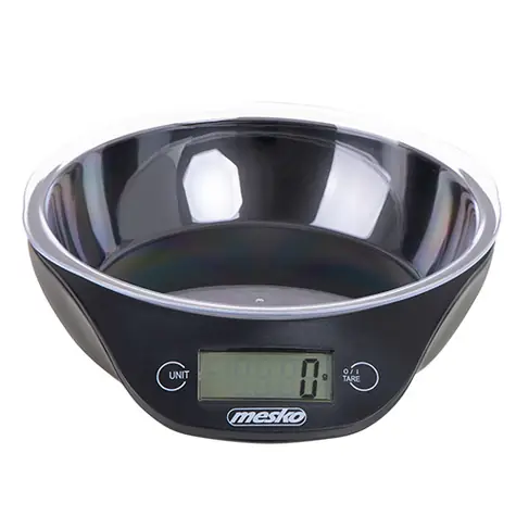 Mesko MS 3164 czarna / Waga kuchenna / miska 700 ml / funkcja TARA / średnica 13 cm 