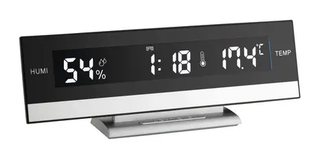 TFA 60.2011 - Zegar cyfrowy z odwróconym wyświetlaczem i pomiarem temperatury i wilgotności