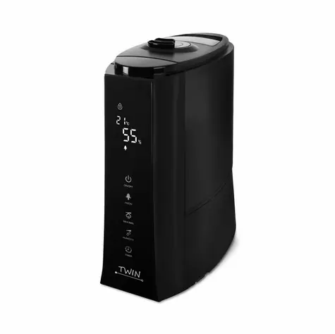 Airbi TWIN Ultradźwiękowy nawilżacz powietrza z jonizatorem i opcją aromaterapii czarny / 30W / 5 l / 120-350 ml-h 