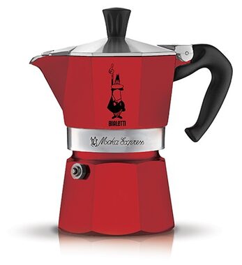 Bialetti Moka Express czajniczek na 6 filiżanek czerwony 300 ml