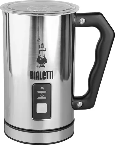 Bialetti Elektryczny spieniacz do mleka srebrny / spieniacz do mleka / 500 W / 240 ml / stal nierdzewna
