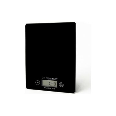 Esperanza EKS002K Waga kuchenna Lemon czarna / max waga 5 kg / wskaźnik niskiego poziomu baterii